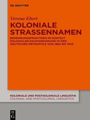 cover image of Koloniale Straßennamen